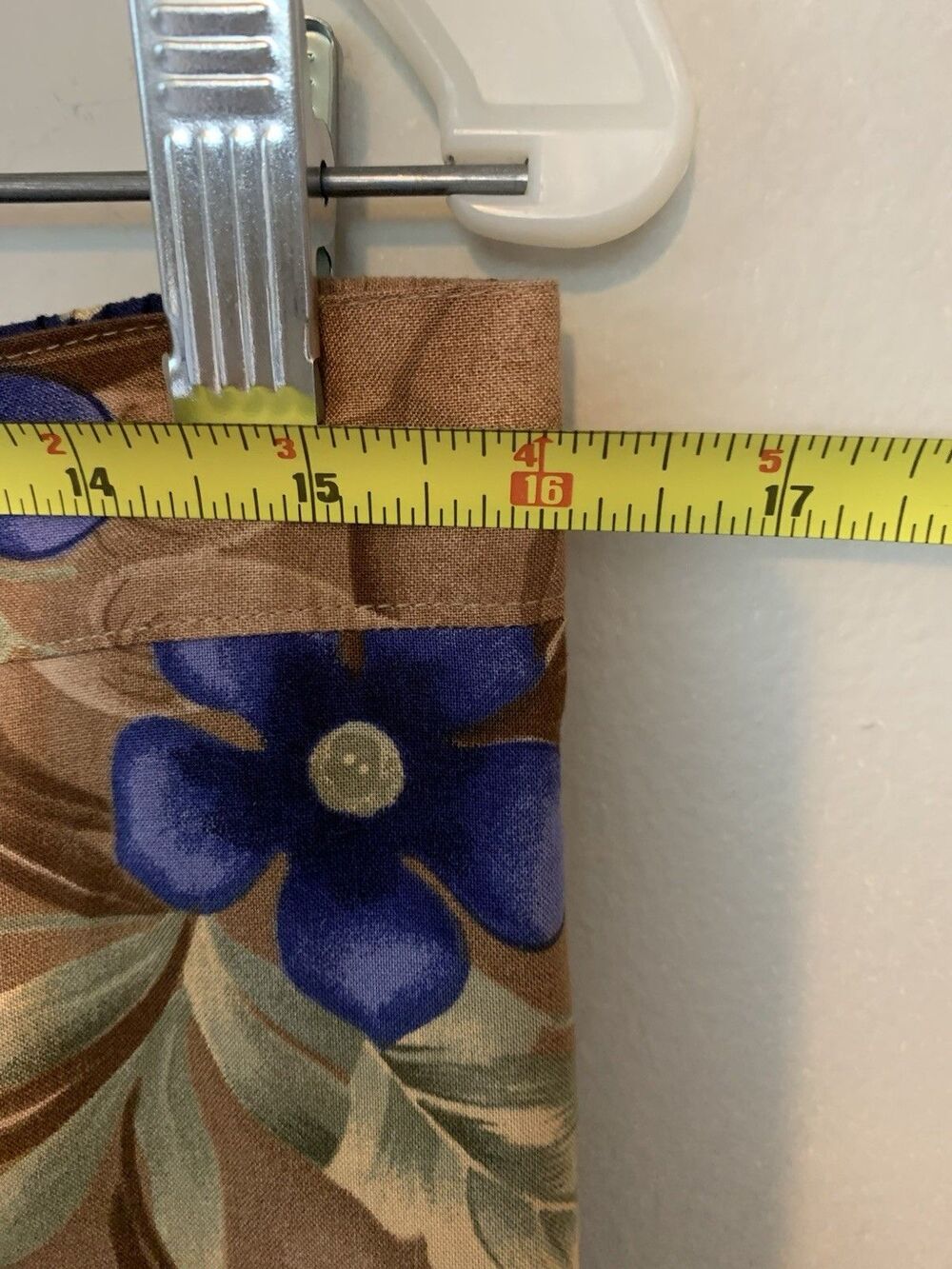 Vintage Sag Harbor Maxi Skirt Womens Sz Lg Brown/Blue Floral Button Front Boho - Picture 7 of 7